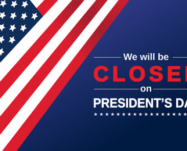 President's Day card. We will be closed sign. Vector illustration. EPS10